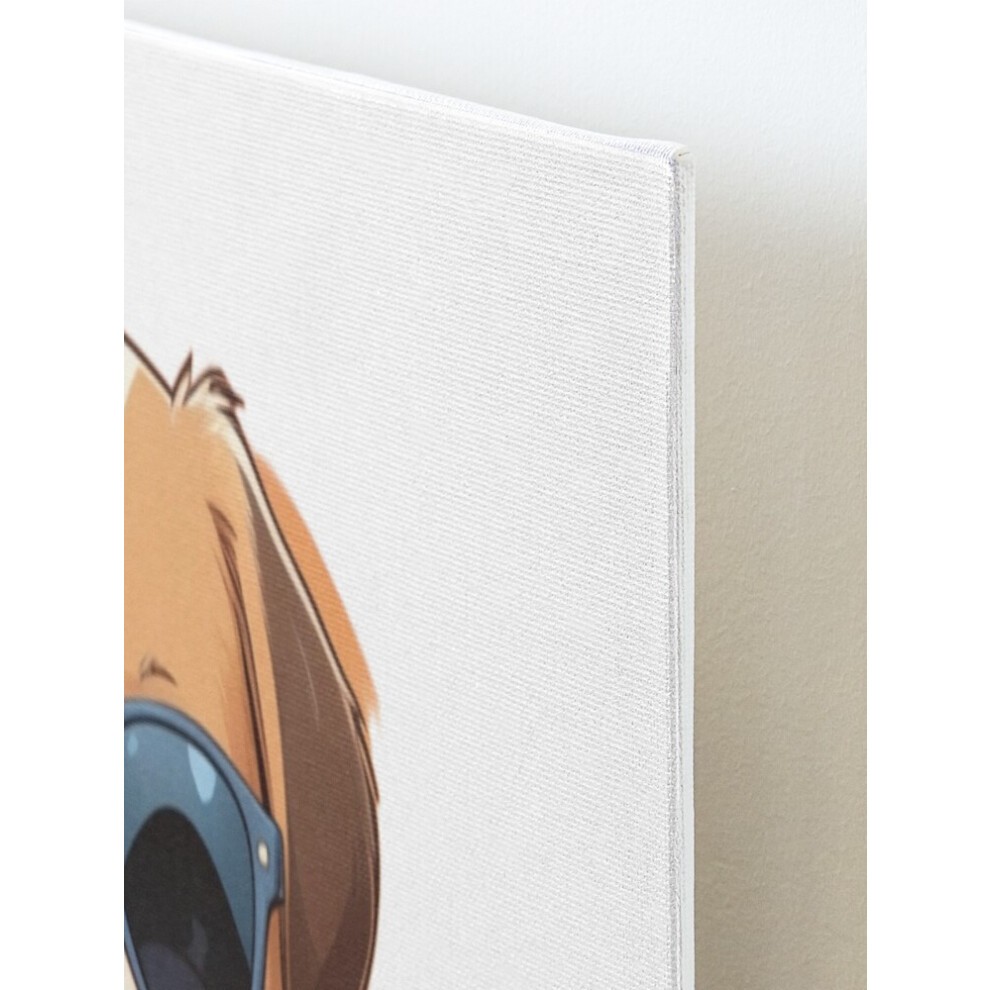 Framed Canvas Print Cool Canines Shady Felines=9862 DIY Install Kit - 16x20