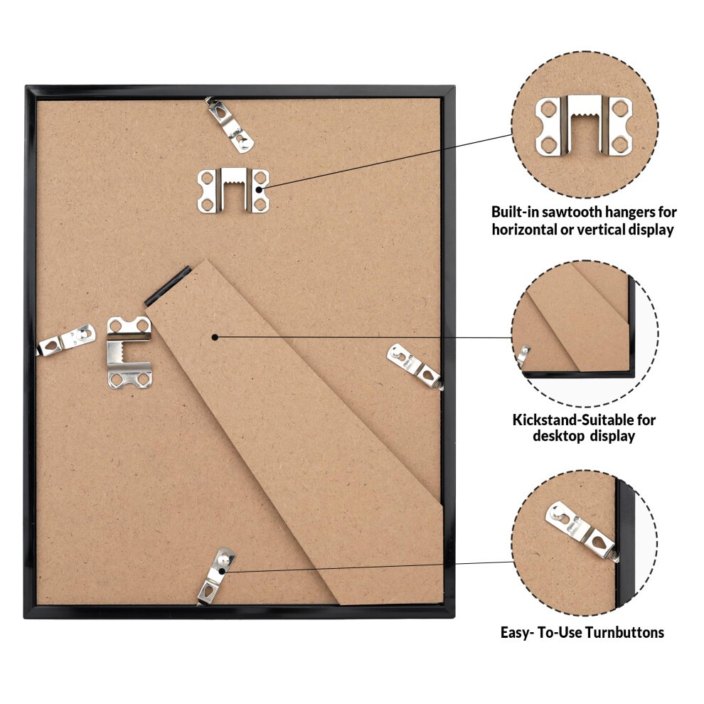 LaVie Home 12x17 Picture Frame for Wall Display  12x17 Black Picture Frame with HD Plexiglas  12 X 17 Poster Frame 1 Pack  Display Frame for Vertical
