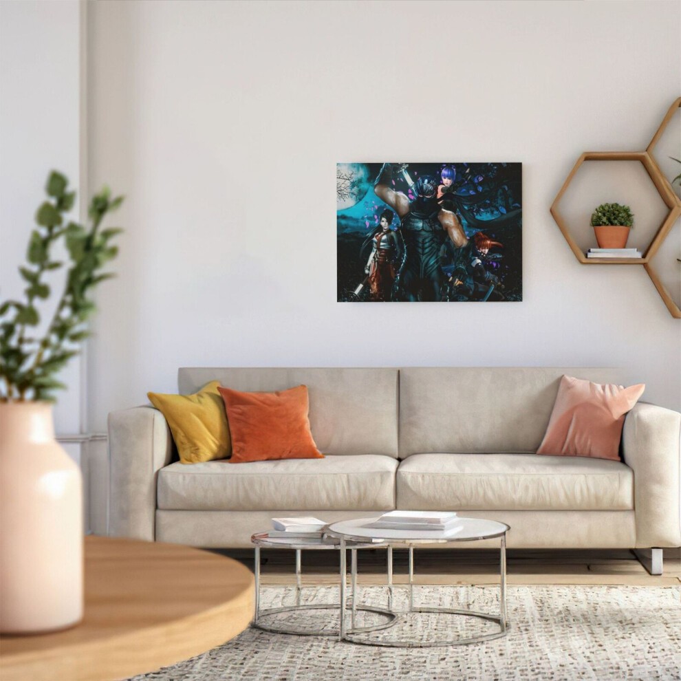 (Ninja Gaiden=4807) Canvas Print Framed DIY Install Kit- 16x20