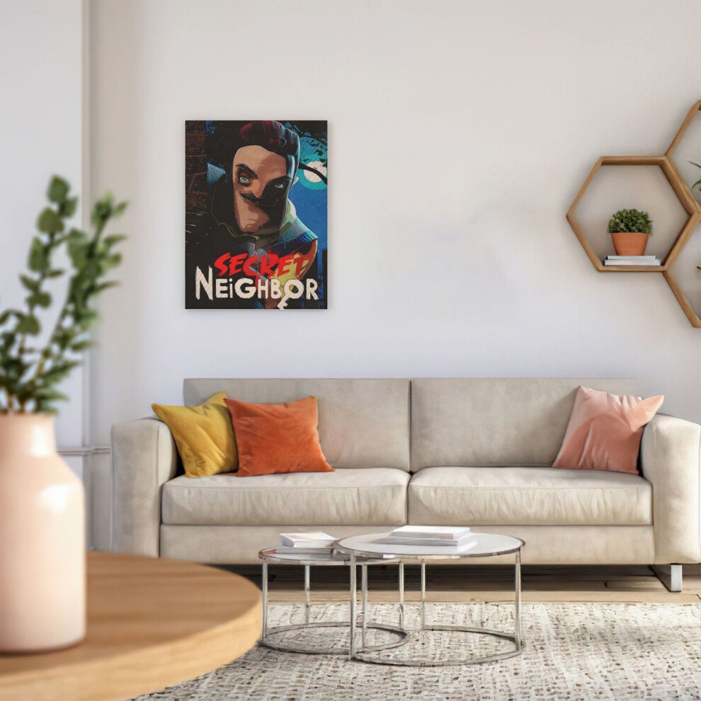 (Secret Neighbor=7668) Canvas Print Framed DIY Install Kit- 16x20