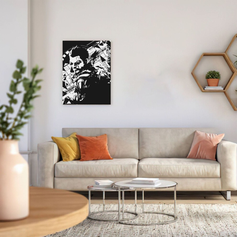 (Human Revolution=4875) Canvas Print Framed DIY Install Kit- 16x20