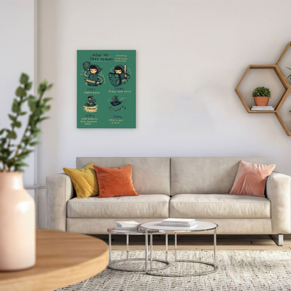 (How to Fly=2313) Canvas Print Framed DIY Install Kit- 16x20