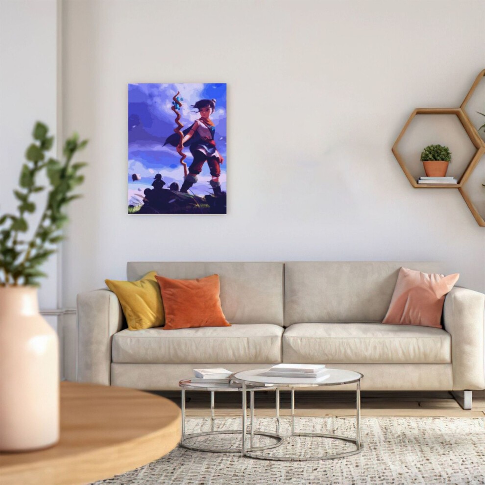 (Kena=7681) Canvas Print Framed DIY Install Kit- 16x20