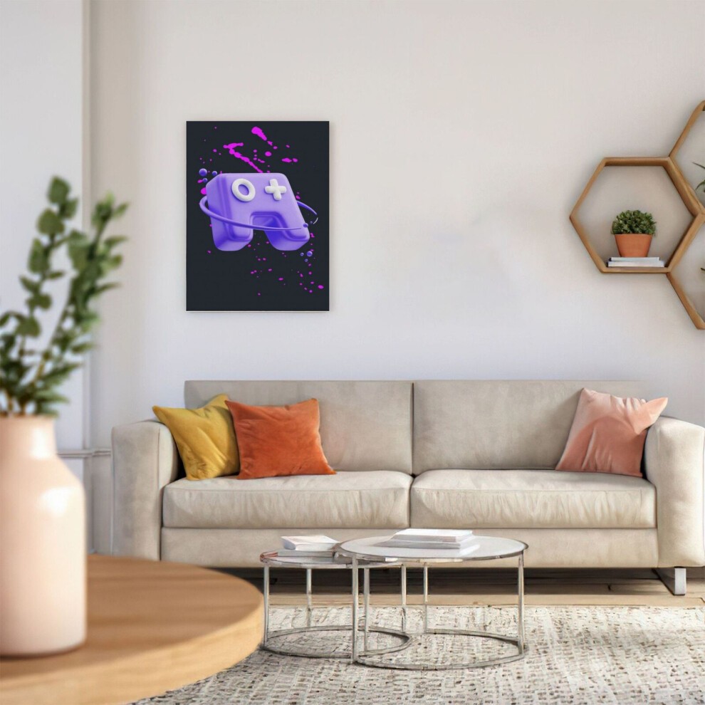 (Gifts for Gamers 5=4723) Canvas Print Framed DIY Install Kit- 16x20