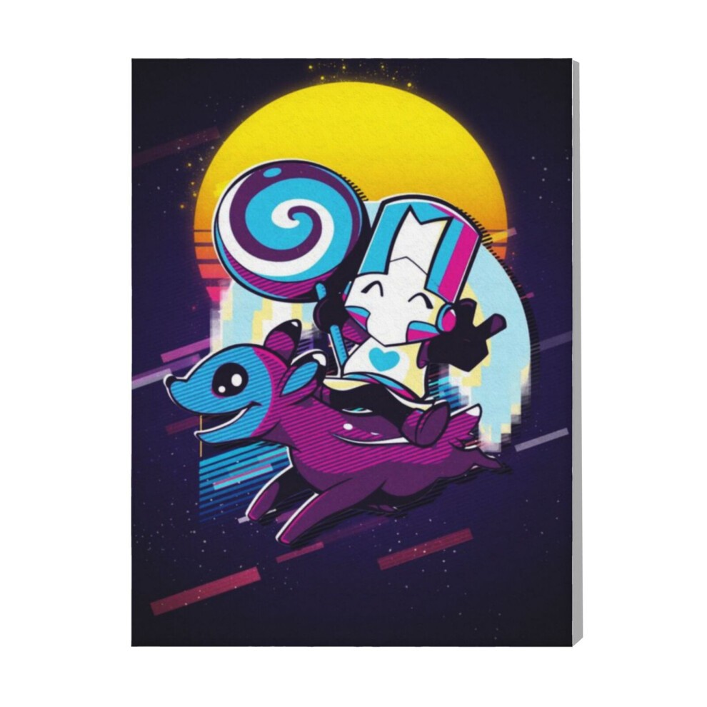 (Castle Crashers=5674) Canvas Print Framed DIY Install Kit- 16x20