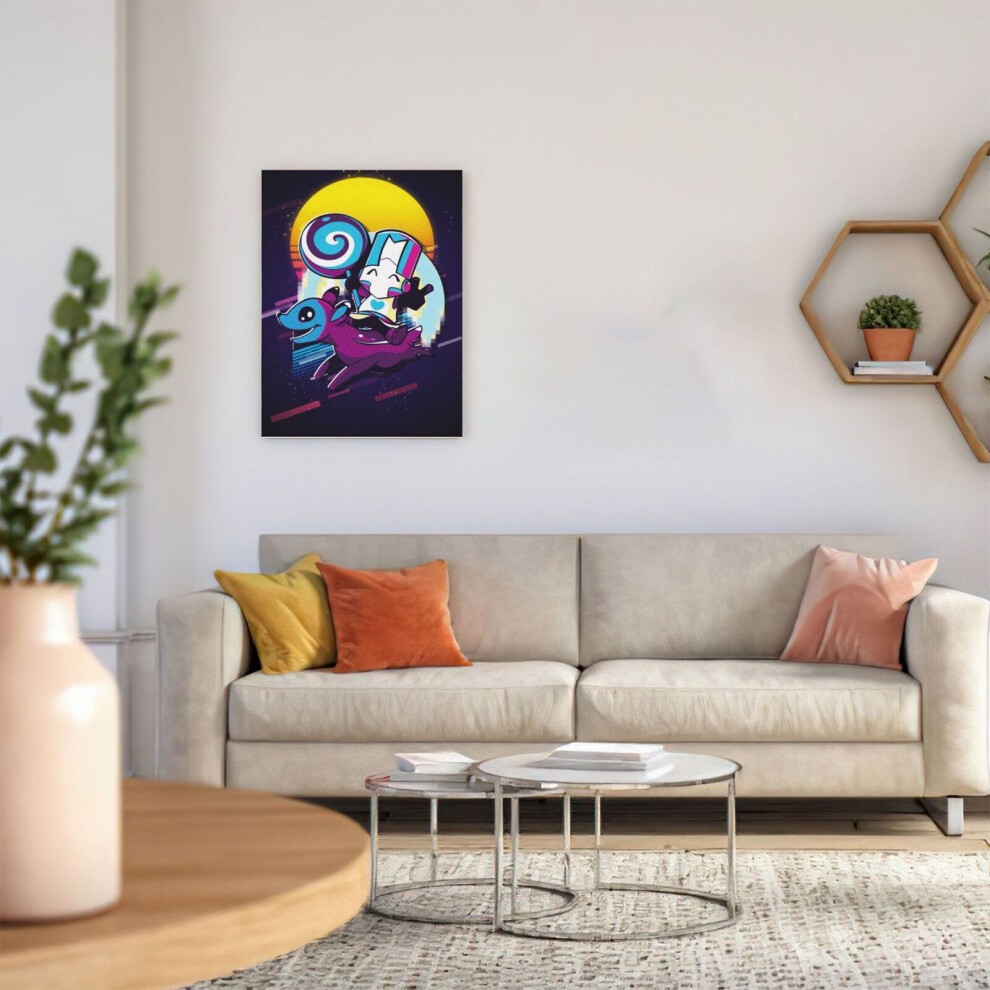 (Castle Crashers=5674) Canvas Print Framed DIY Install Kit- 16x20
