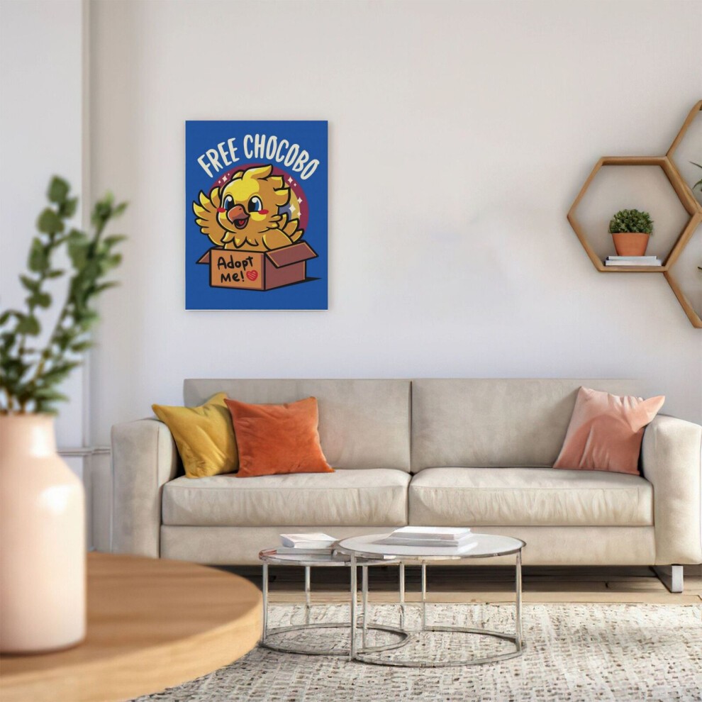 (Chocobo Final Fantasy=4973) Canvas Print Framed DIY Install Kit- 16x20