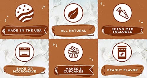 Puppy Cake Cake and Ice Cream All Natural Fluffy & Moist Dog Birthday Cake Kit in with Peanut Butter, Your Choice of Ice Cream Mix, Bone Silicone Pan  thumbnail