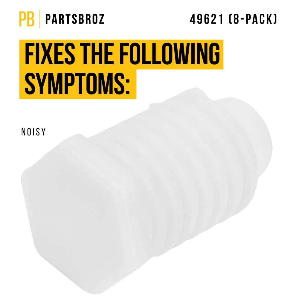 PartsBroz 49621 Dryer Leveling Leg Foot Feet (8-Pack) - Compatible with Whirlpool Kenmore Maytag KitchenAid - Replaces AP4295805 PS1609293 279810 4962 thumbnail