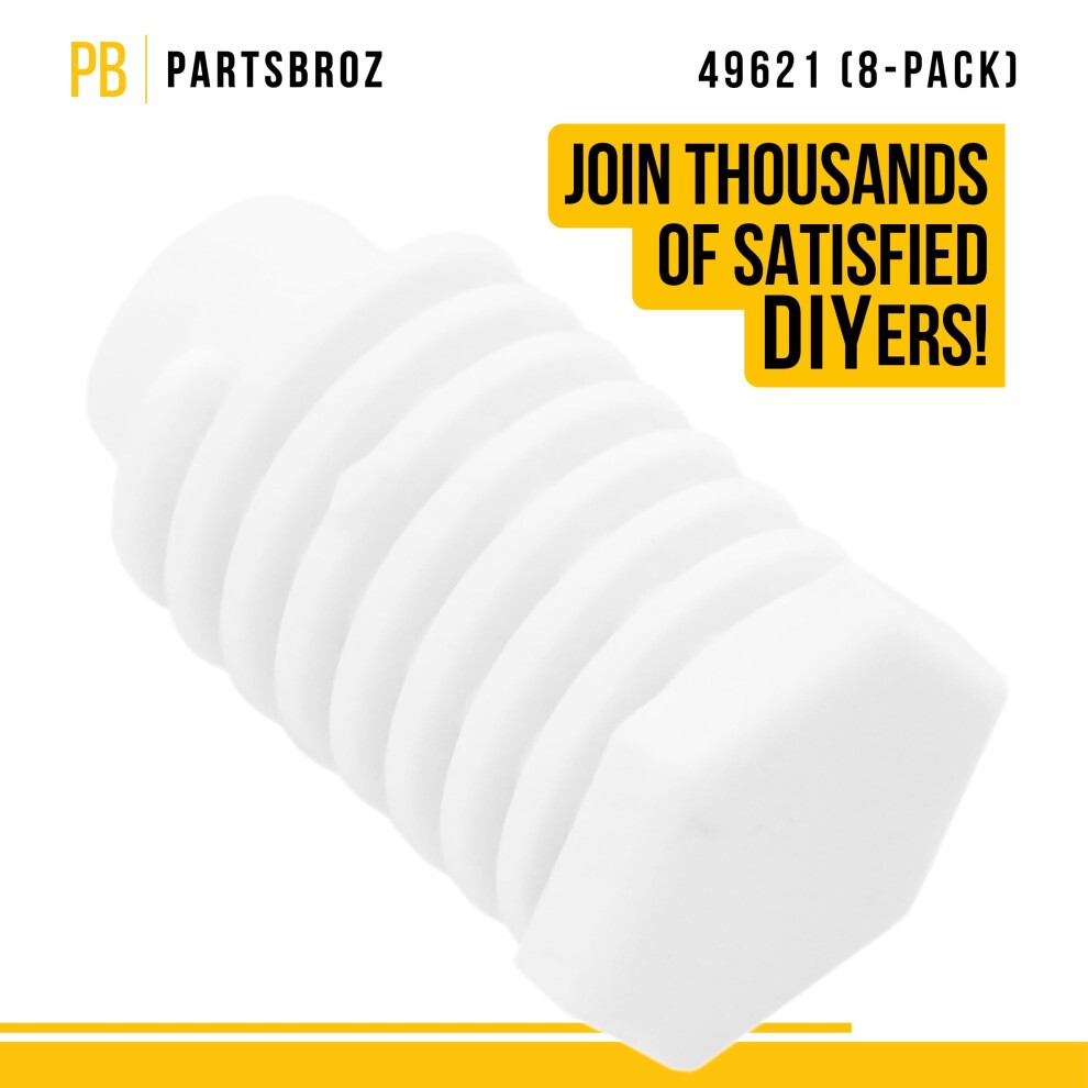 PartsBroz 49621 Dryer Leveling Leg Foot Feet (8-Pack) - Compatible with Whirlpool Kenmore Maytag KitchenAid - Replaces AP4295805 PS1609293 279810 4962 thumbnail