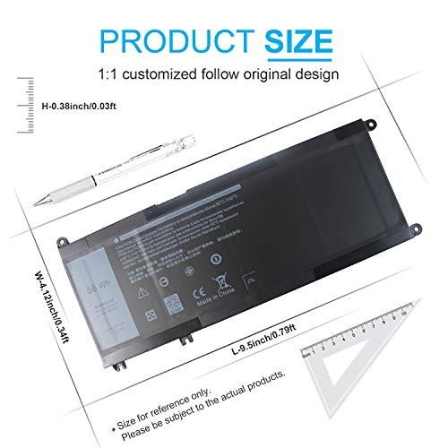 15.2V 56Wh 33YDH Battery for Dell Inspiron 17 7000 7773 7779 7778 7786 2-in-1 15 7577 Latitude 15 3590 3580 3490 3380 G5 15 5587 G3 3579 3779 G7 7588  thumbnail