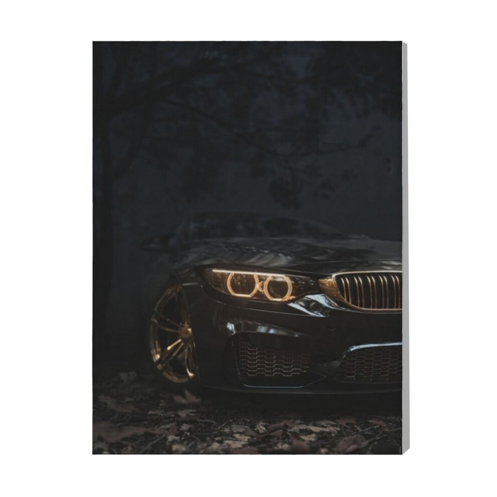 (BMW Black Autumn=4722) Canvas Print Framed DIY Install Kit- 16x20