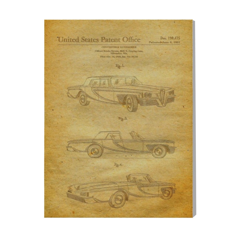 (38 Convertible Autombile=9253) Canvas Print Framed DIY Install Kit- 16x20