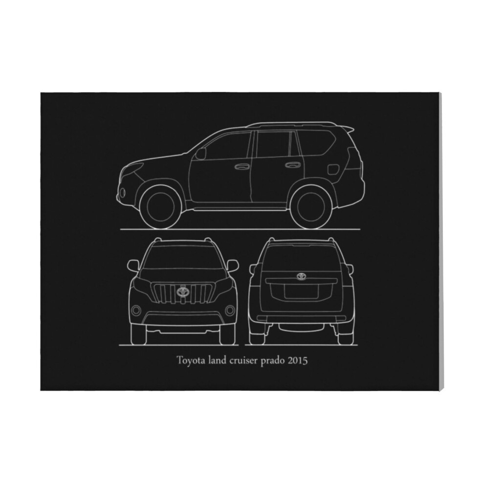 (Toyota Land Cruiser Prado=4890) Canvas Print Framed DIY Install Kit- 16x20