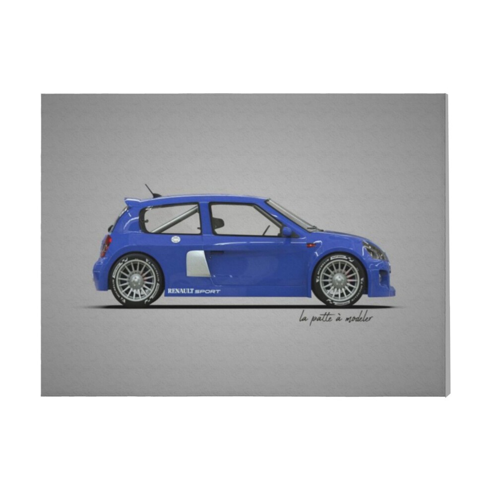 (Renault Clio V6=9764) Canvas Print Framed DIY Install Kit- 16x20