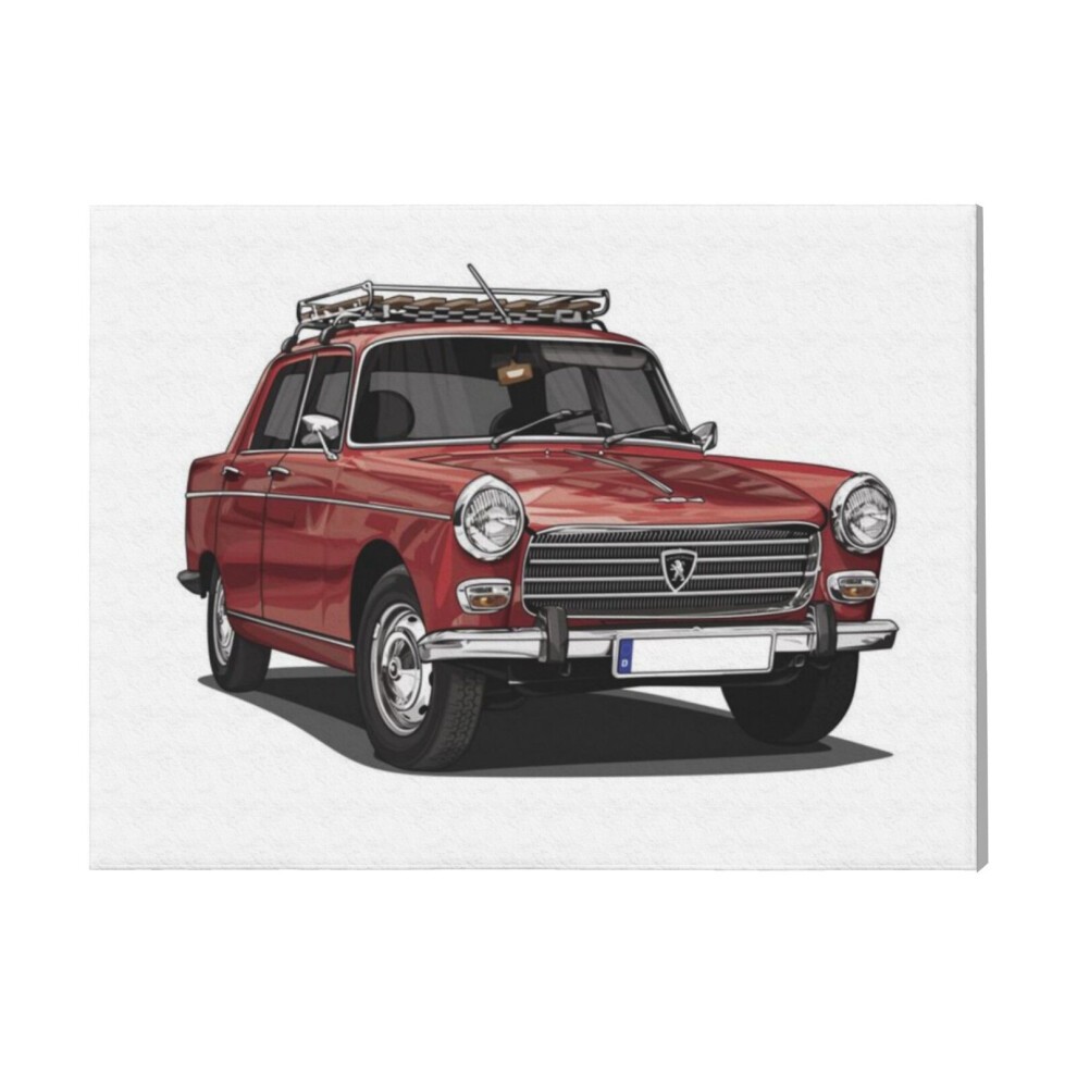 (Peugeot 404 Classic=6249) Canvas Print Framed DIY Install Kit- 16x20