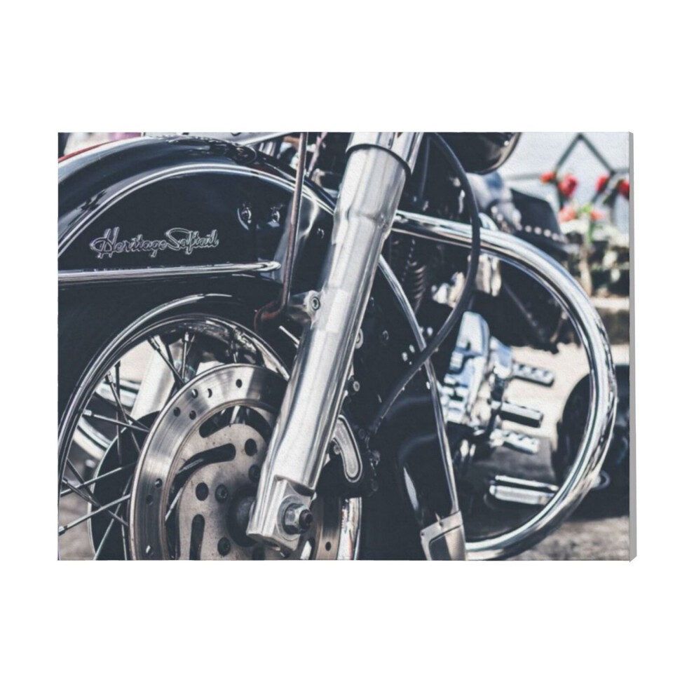 (Motorcycle=5674) Canvas Print Framed DIY Install Kit- 16x20