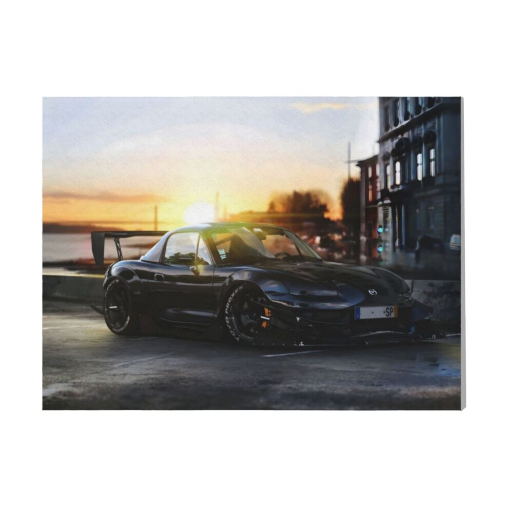 (Mazda MX 5=5588) Canvas Print Framed DIY Install Kit- 16x20