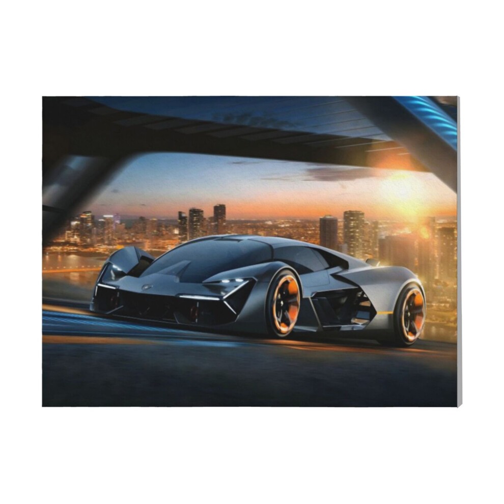 (Lamborghini Terzo=7681) Canvas Print Framed DIY Install Kit- 16x20