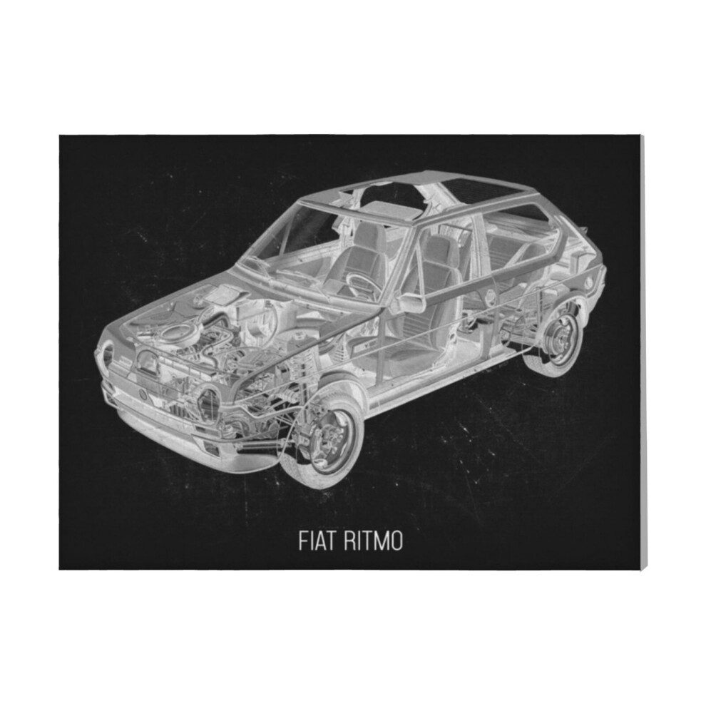 (Fiat Ritmo=8994) Canvas Print Framed DIY Install Kit- 16x20