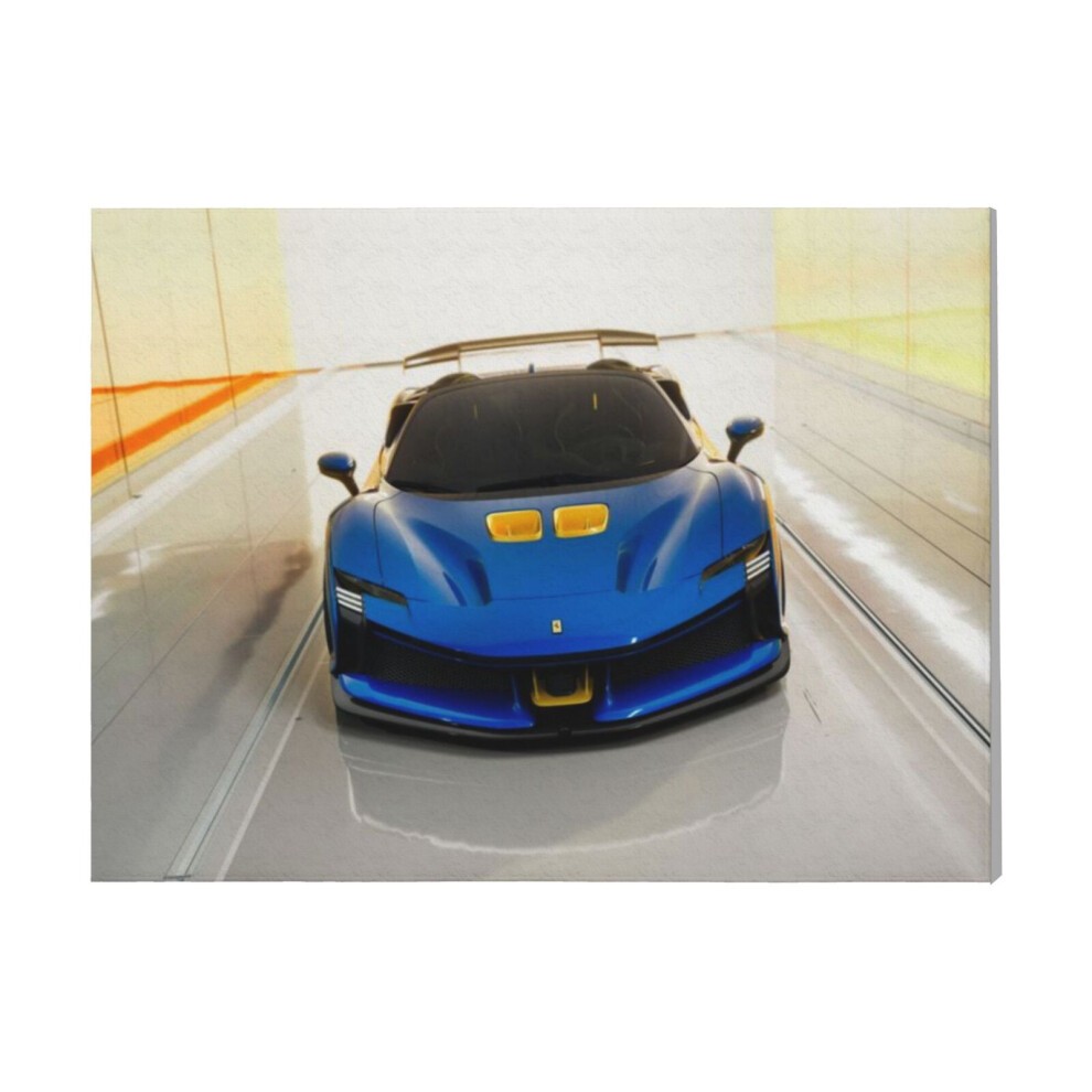 (Ferrari SF90 XX Spider=6755) Canvas Print Framed DIY Install Kit- 16x20
