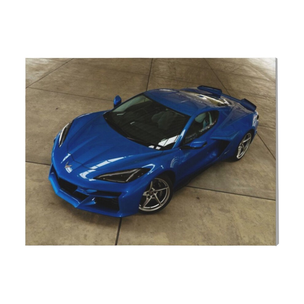 (Chevrolet Corvette=7668) Canvas Print Framed DIY Install Kit- 16x20