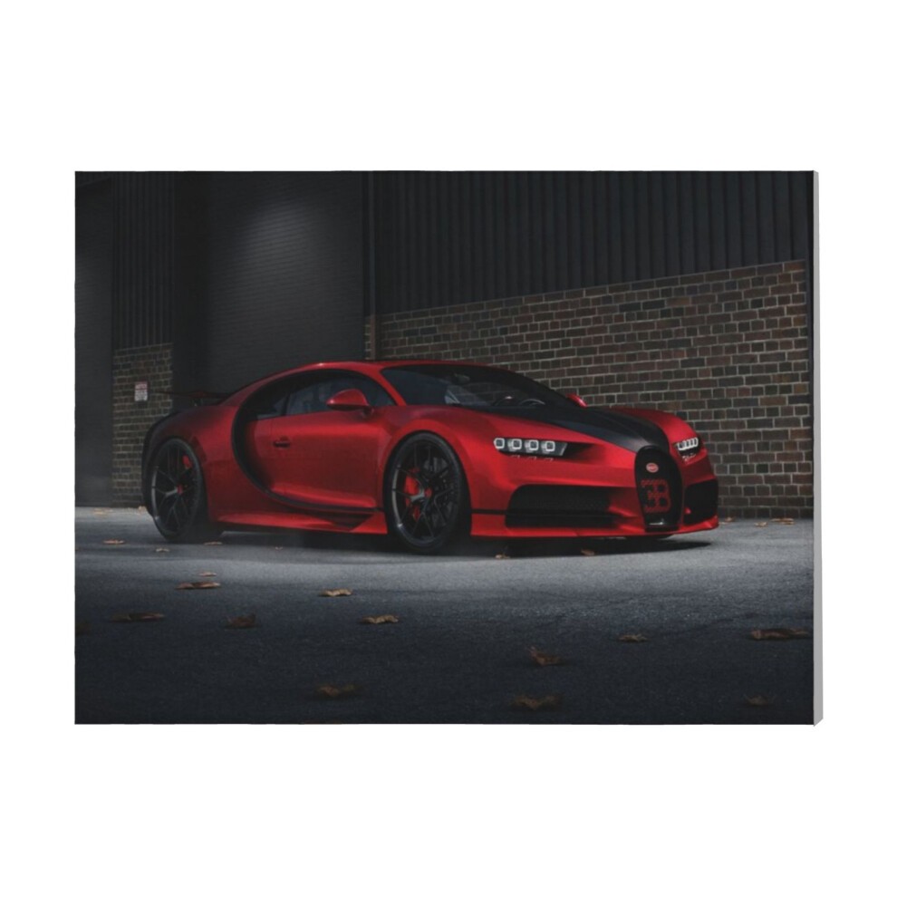 (Bugatti Chiron=5797) Canvas Print Framed DIY Install Kit- 16x20