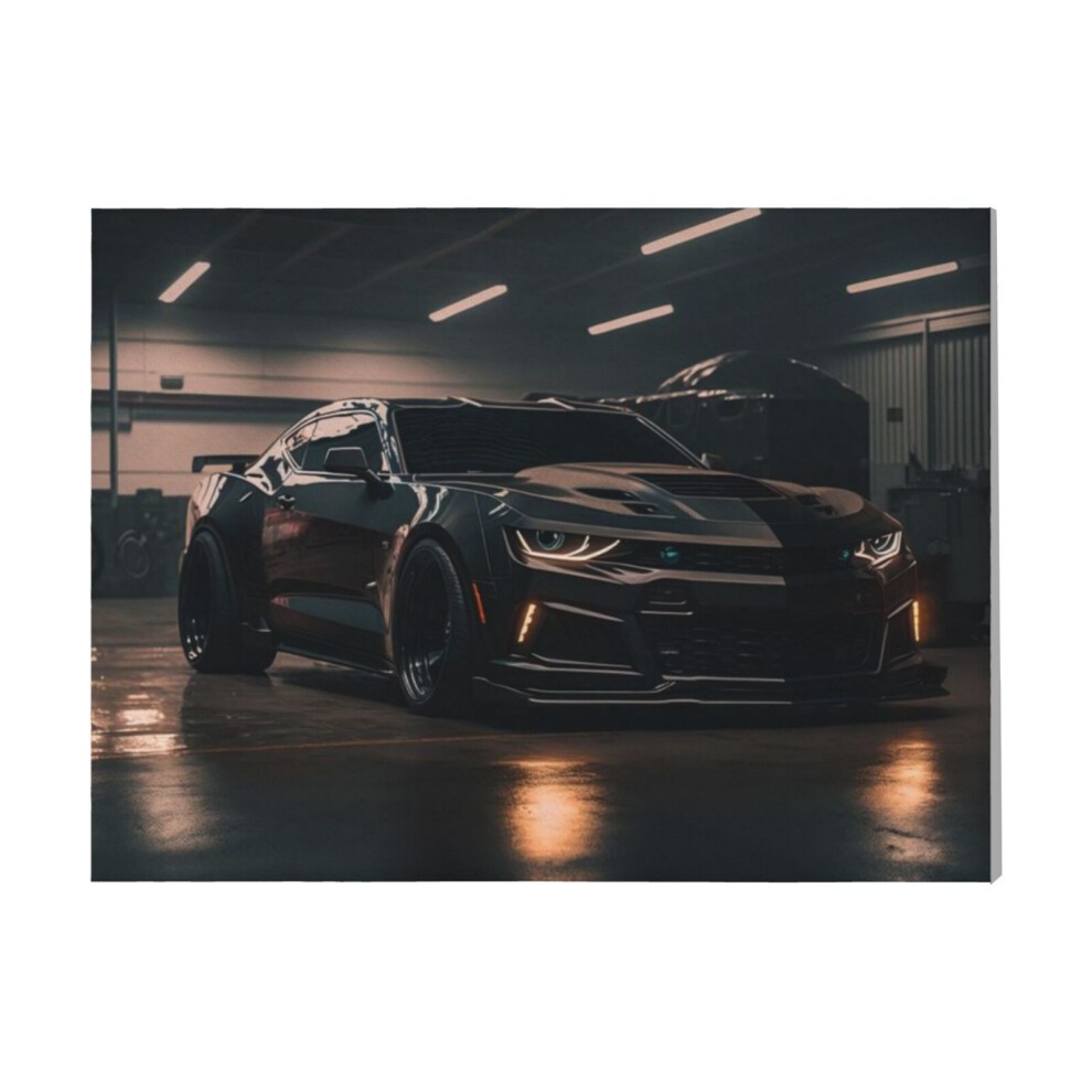 (Camero=4081) Canvas Print Framed DIY Install Kit- 16x20