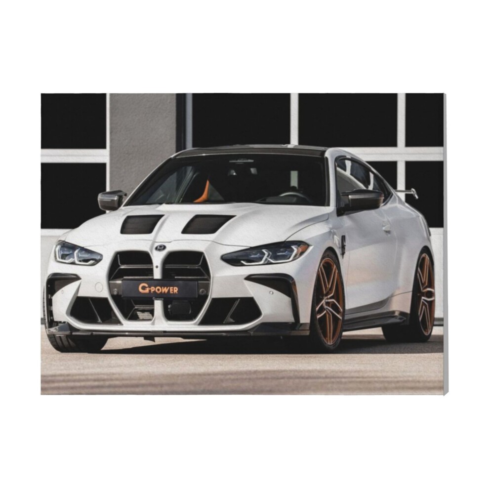 (Bmw M4 G Power=5796) Canvas Print Framed DIY Install Kit- 16x20