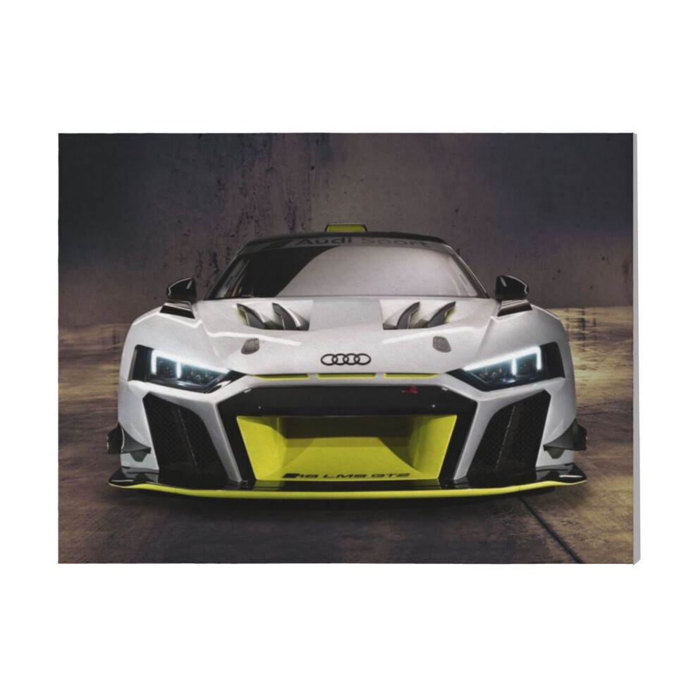 (Audi R8=4804) Canvas Print Framed DIY Install Kit- 16x20