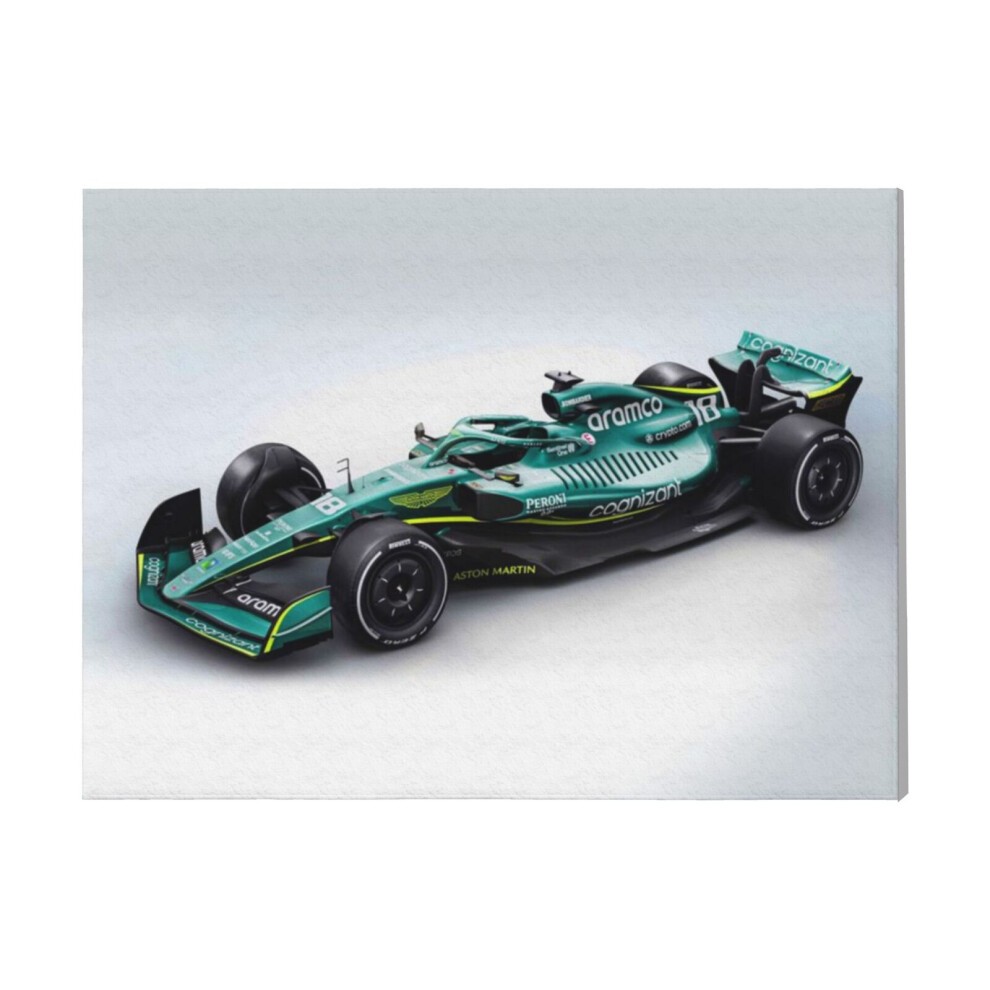 (Aston Martin AMR22 F1 Car=8532) Canvas Print Framed DIY Install Kit- 16x20