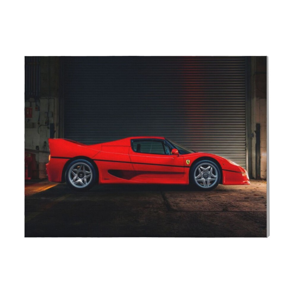 (1995 Ferrari F50=9905) Canvas Print Framed DIY Install Kit- 16x20
