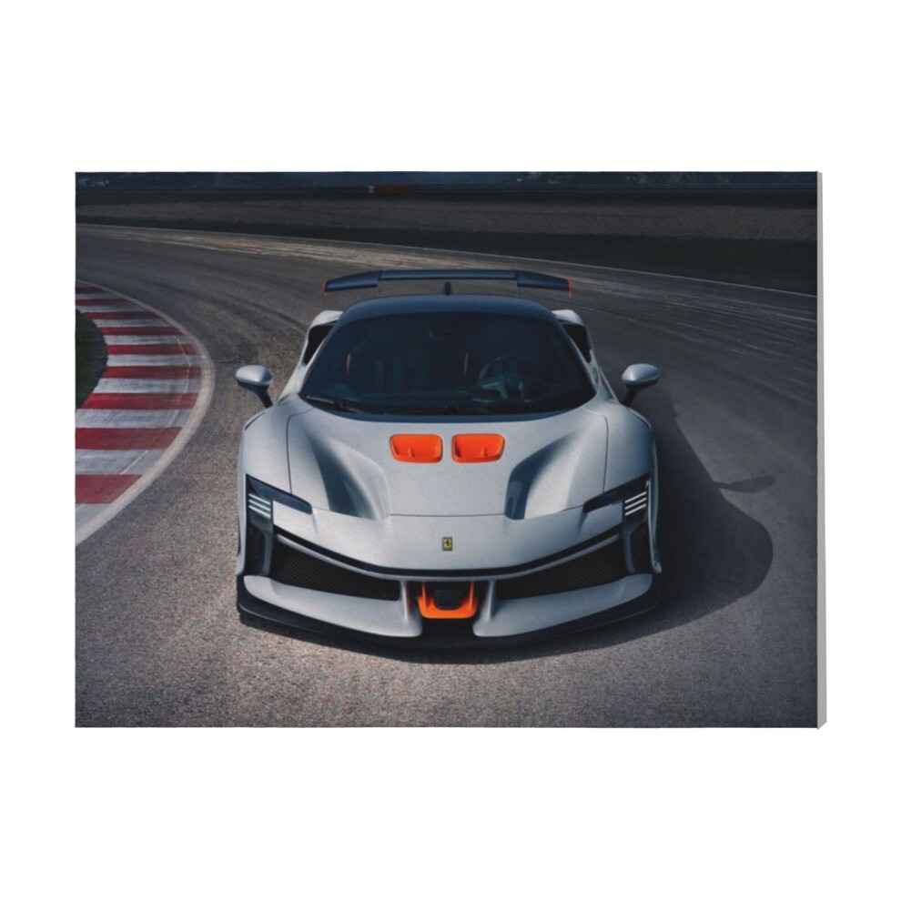 (2024 Ferrari SF90 Stradale=9335) Canvas Print Framed DIY Install Kit- 16x20