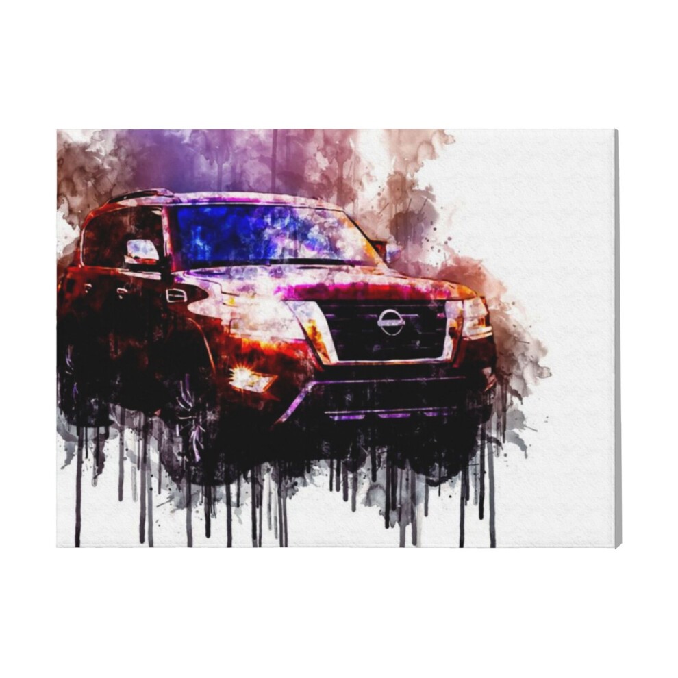(2021 Nissan Armada Platinu=9734) Canvas Print Framed DIY Install Kit- 16x20