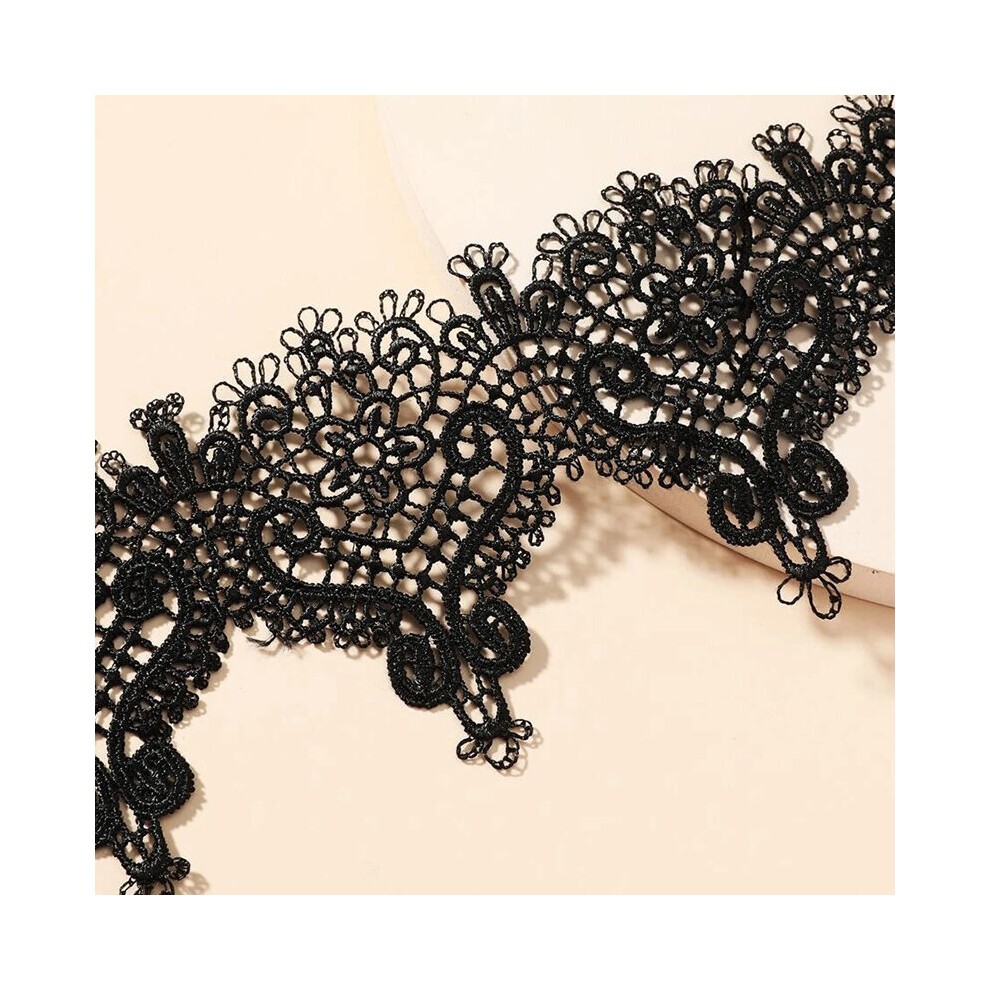 Classic Gothic Tattoo Lace Choker Necklace for Women Big Flower Chain Charm Necklaces Boho Jewelry Christmas Gift X084 thumbnail