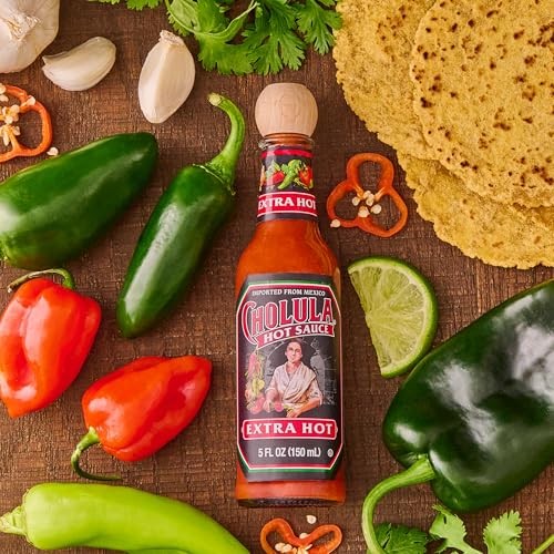 Cholula Hot Sauce, Extra Hot, Product of Mexico, Blend of Arbol & Piquin Peppers for Bringing Extra Hot Heat to Tacos, Eggs, Pizza and More, 5 Fl Oz thumbnail