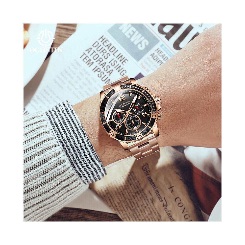 Man WristWatch Waterproof Chronograph Men Watch Military Top Stainless Steel Sport Business Male Clock 7263 thumbnail