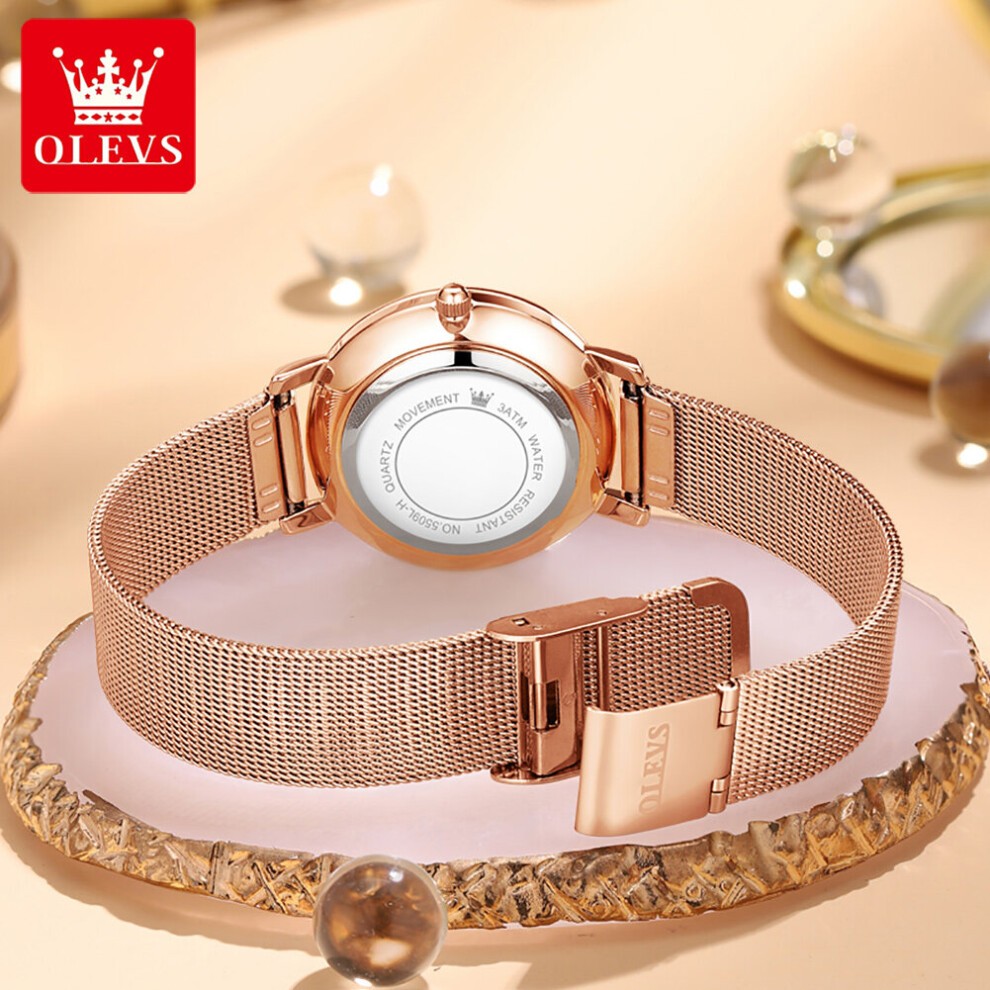 Women Watch Top Lady Girl Wristwatch Green Stainless Steel Bracelet Classic Heart Female Clock Gift 5509 thumbnail