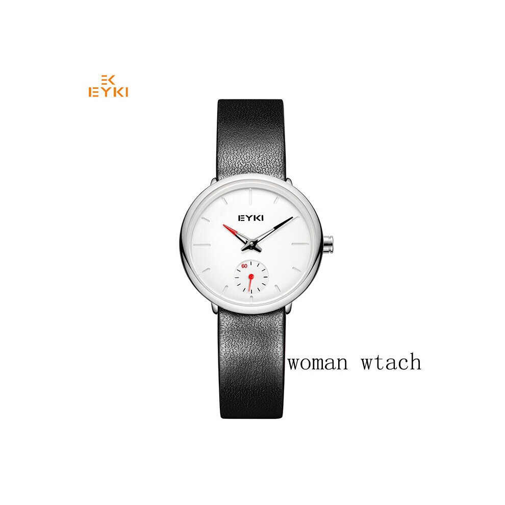 NO.2-6858 Men Leather Quartz Watches Woman Big Dial Sport Wrist Watch