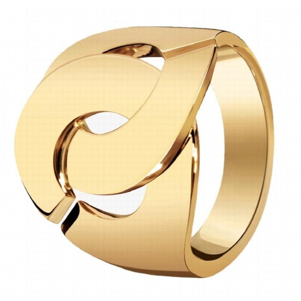 100%925 Sterling Silver Ring French Pop Handcuff Ring Gift Couple Menottes R16