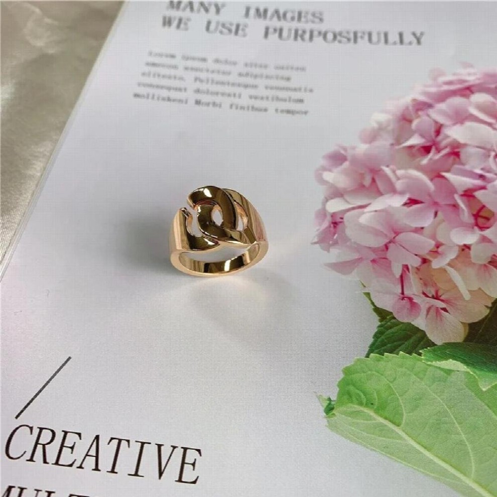 100%925 Sterling Silver Ring French Pop Handcuff Ring Gift Couple Menottes R16 thumbnail