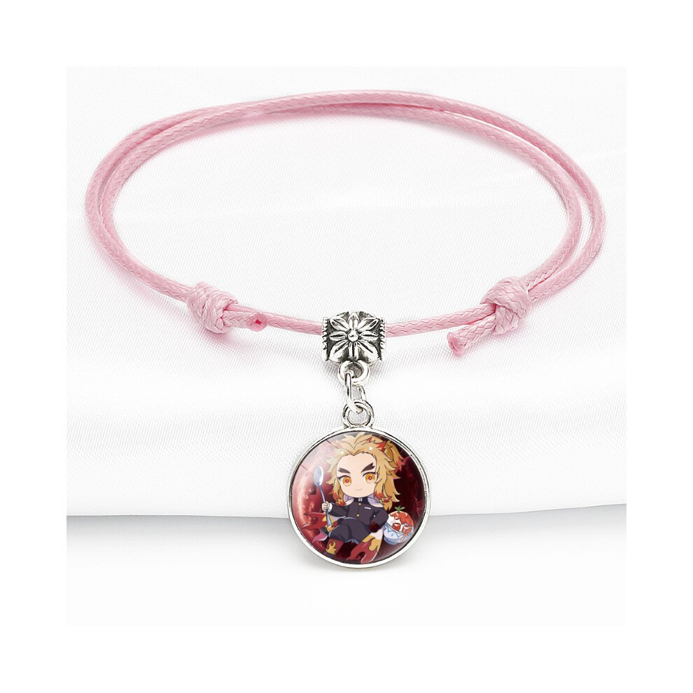 (4807) Pink Trendy Demon Slayer Bracelet Hanrafted Fashion Nezuko Anime Jewelry
