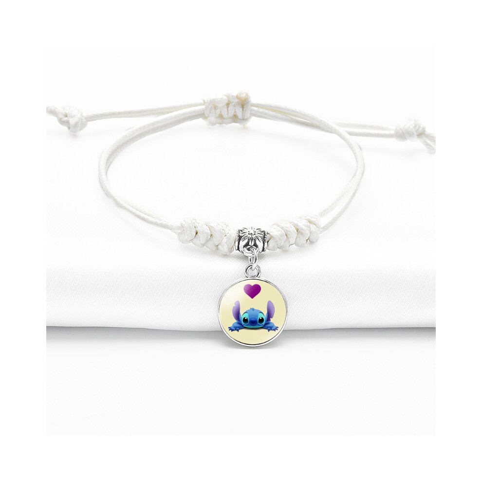 (5509) Bracelet Stitch White Adjustable Plated Cartoon Character Wristband 2022 Trend