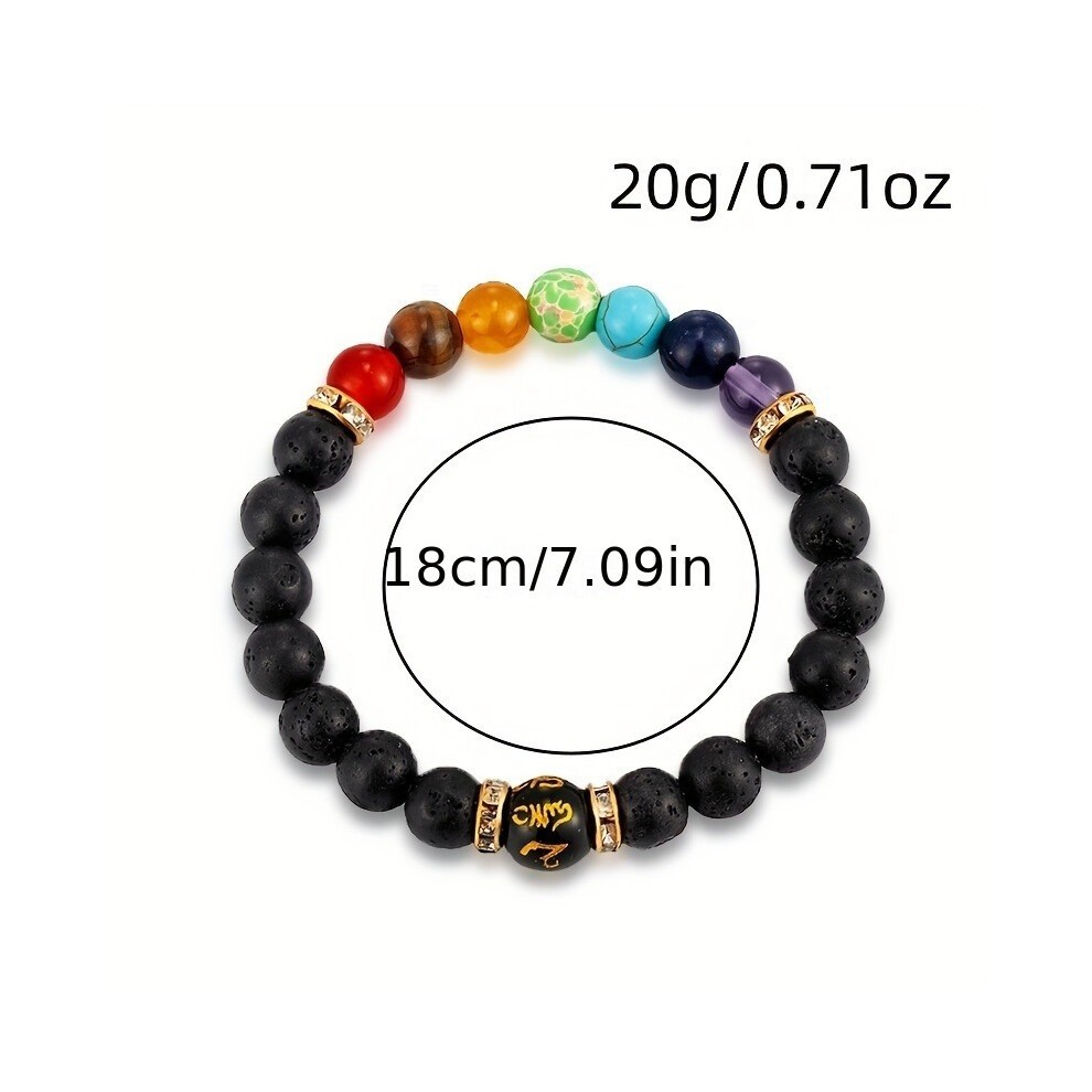 (AL-0134-2, 8mm) New Popular Bracelets, Colorful Natural Stone Crystals, Men and Women, Relieve Anxiety, Yoga Meditation Bracelets, Women's Bracelets thumbnail