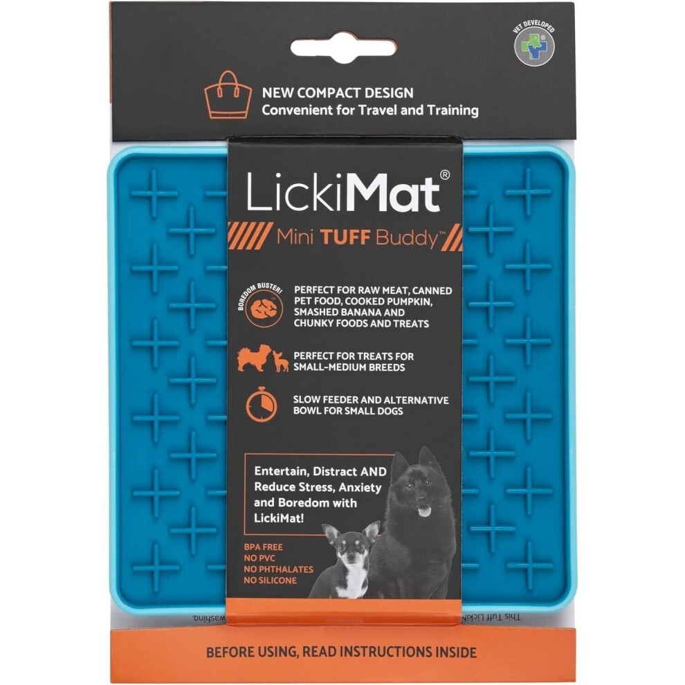 LickiMat Mini Tuff Buddy, Soother, Playdate for Small to Medium Dogs New 3 Pack thumbnail