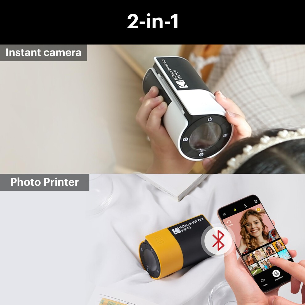 KODAK Memo Shot ERA Kids Instant Digital Camera and Photo Label Printer  White (Camera with 1 Roll One-Touch Label Cartridge) thumbnail