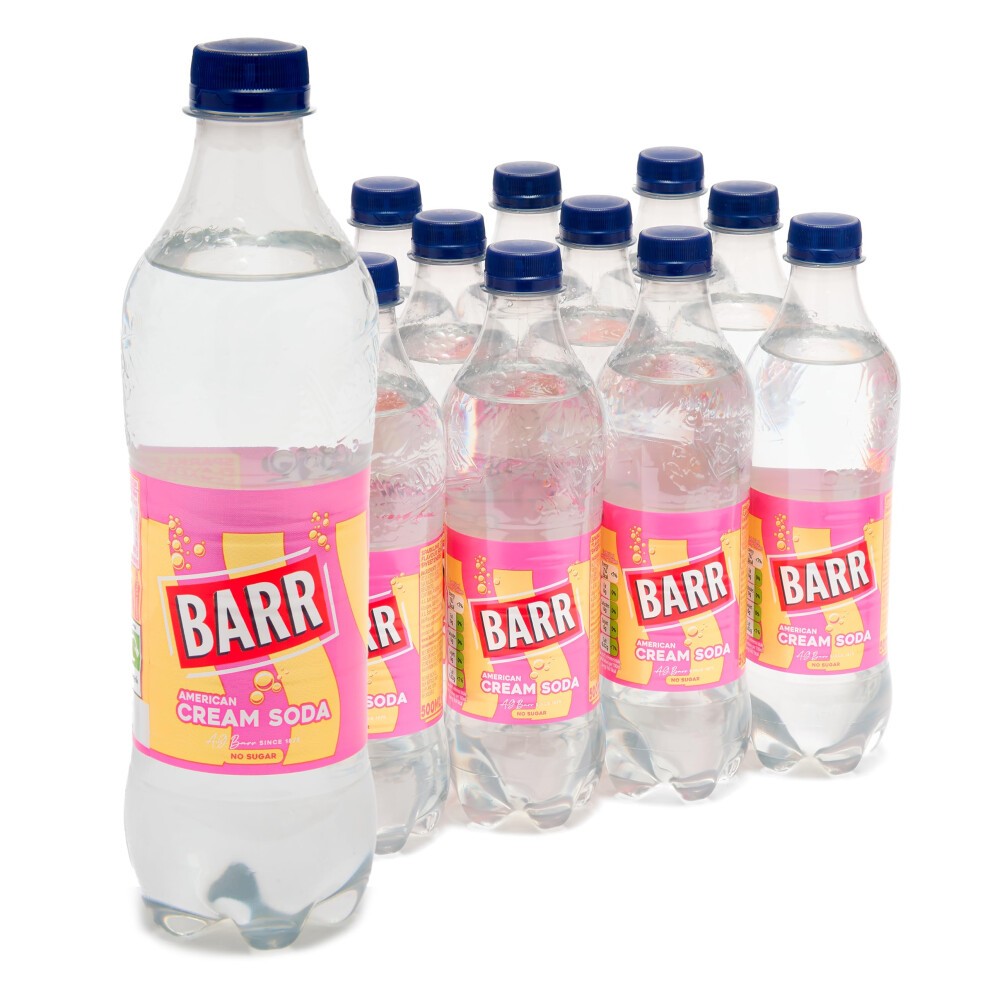BARR Since 1875, 12 Pack American Cream Soda, Zero No Sugar Sparkling Soft a Creamy Taste of American Cream Soda, 