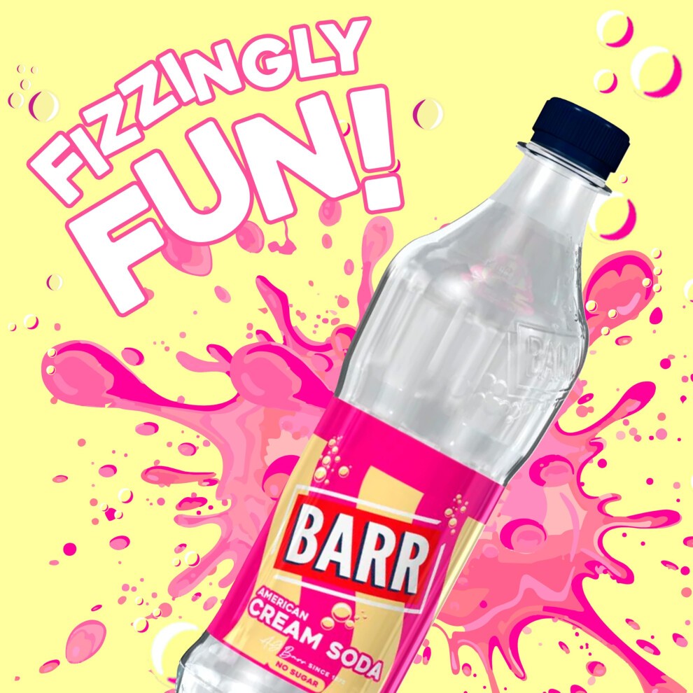 BARR Since 1875, 12 Pack American Cream Soda, Zero No Sugar Sparkling Soft a Creamy Taste of American Cream Soda, 