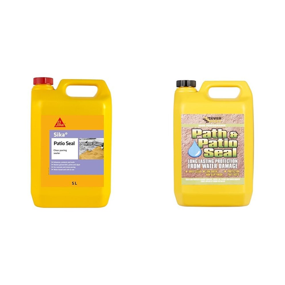 Sika Patio Seal Paving  Water Base Sealer and Appearance Enhancer for New and Recently Cleaned & Everbuild 405 Path & Patio Seal  Long Lasting, Solv