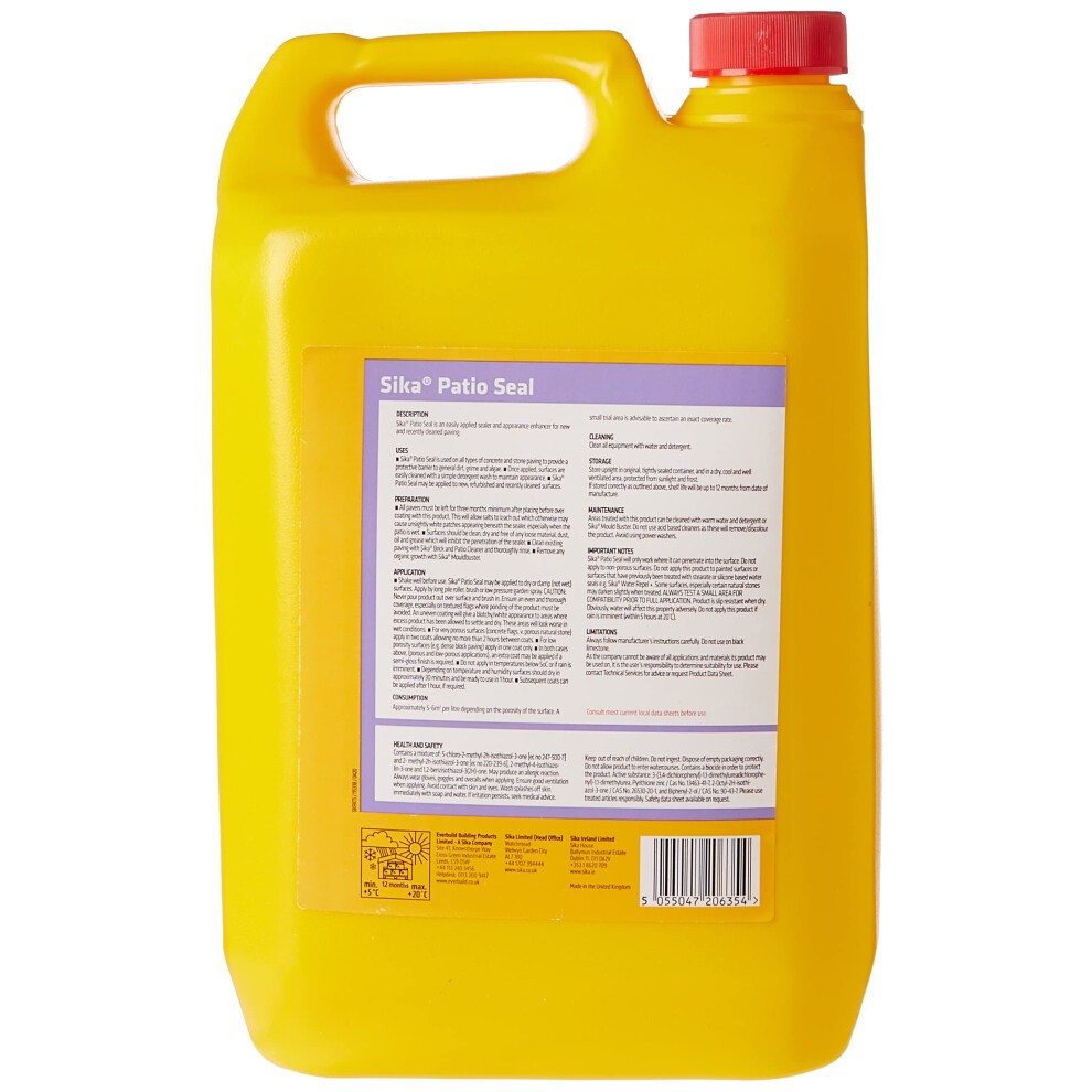 Sika Patio Seal Paving  Water Base Sealer and Appearance Enhancer for New and Recently Cleaned & Everbuild 405 Path & Patio Seal  Long Lasting, Solv thumbnail